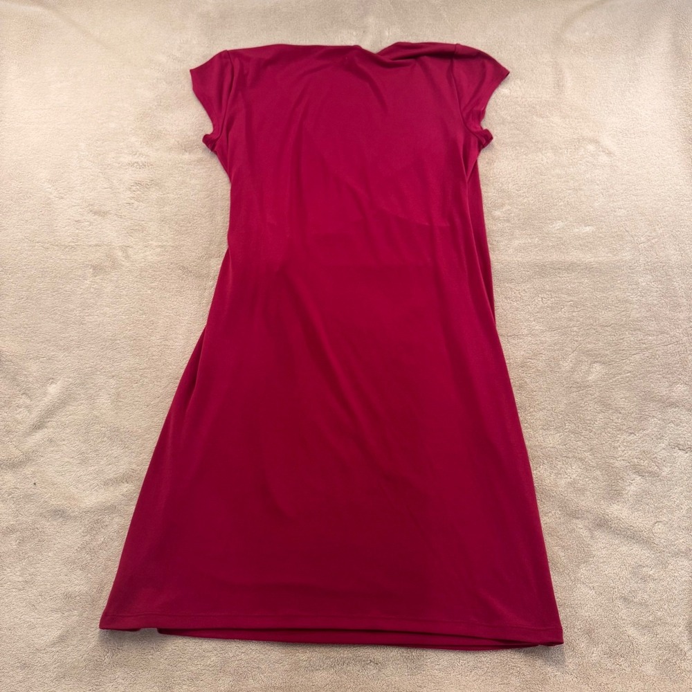 NWT The Limited Claret Faux Wrap Dress Chic Office Career Wedding Guest Red Sz M - Picture 7 of 8